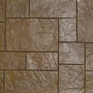 Rotating Ash Roman stamped concrete finish