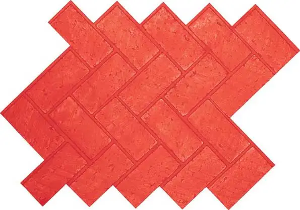 Herringbone New Brick Brickform stamp set